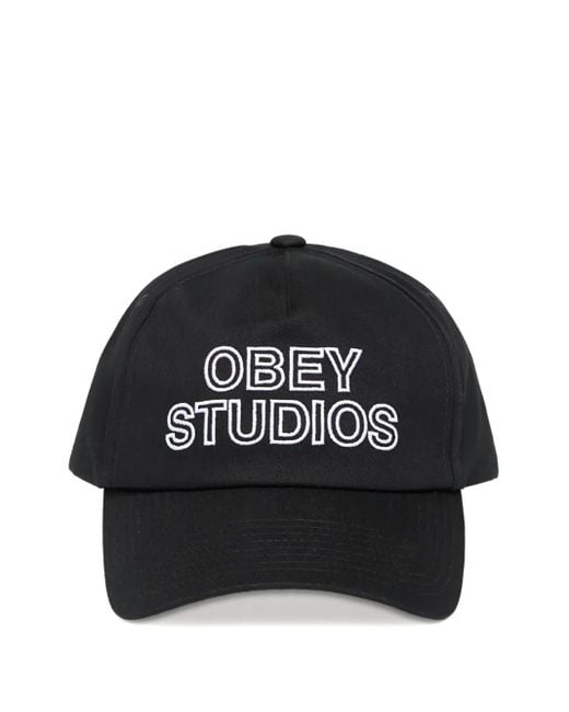 Obey Black Casquette À Bride Arrière