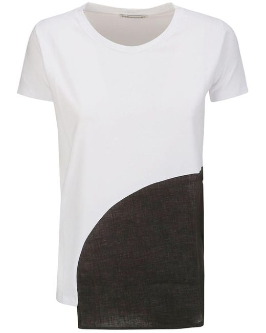 Stefano Mortari White Panelled Cotton T-shirt