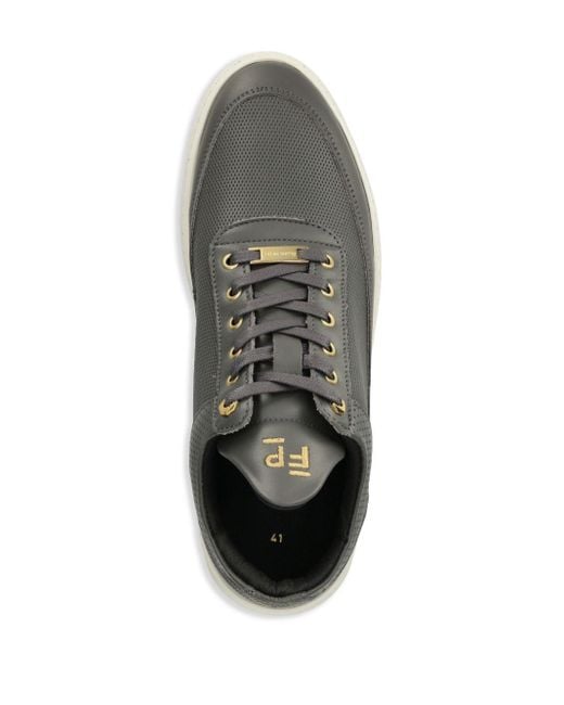 Filling Pieces Gray Logo-Embroidered Sneakers for men