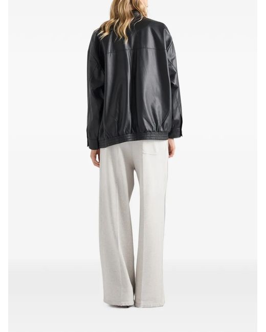 Prada Gray Nappa-Leather Jacket