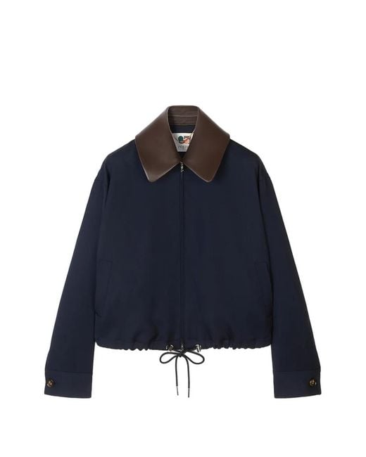 Ports 1961 Blue Contrasting-Collar Jacket