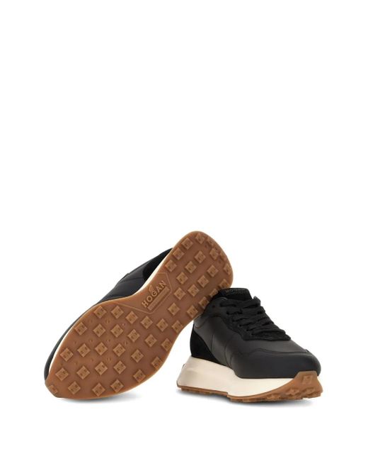 Hogan レザーパネル スニーカー Black