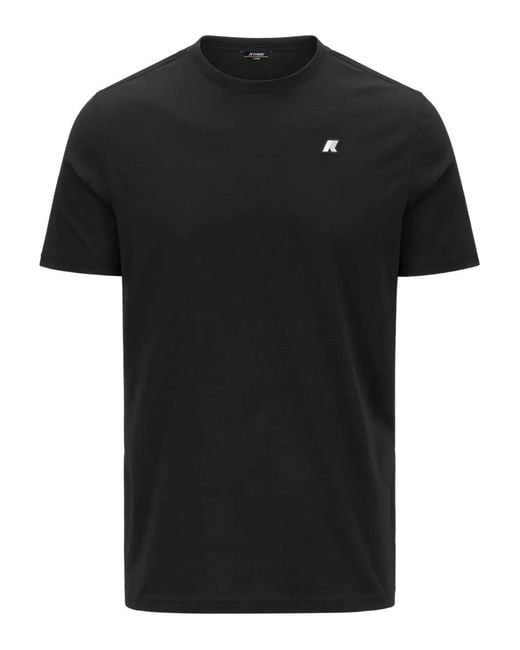 K-Way Black Logo T-Shirt for men