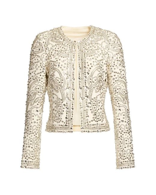 Elie Saab White Bead-Embellishment Jacket