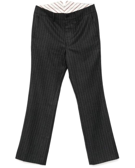 Junya Watanabe Black Striped Chinos for men