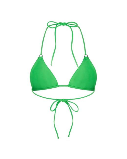 Let's Swim Green Triangle Bikini Top