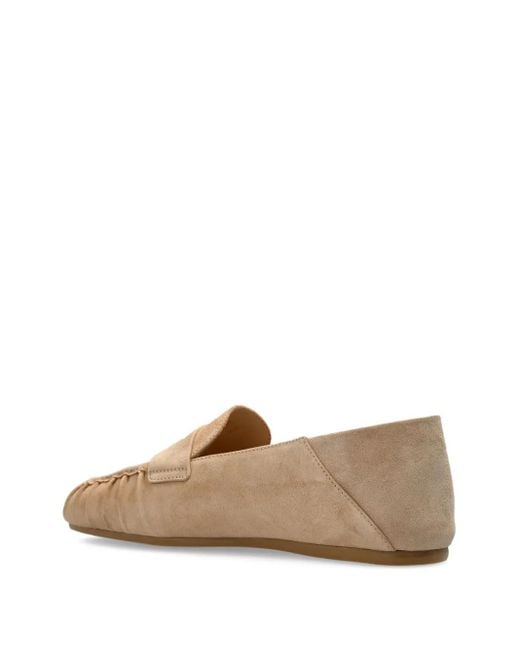 Stuart Weitzman Brown Brooks Suede Loafers