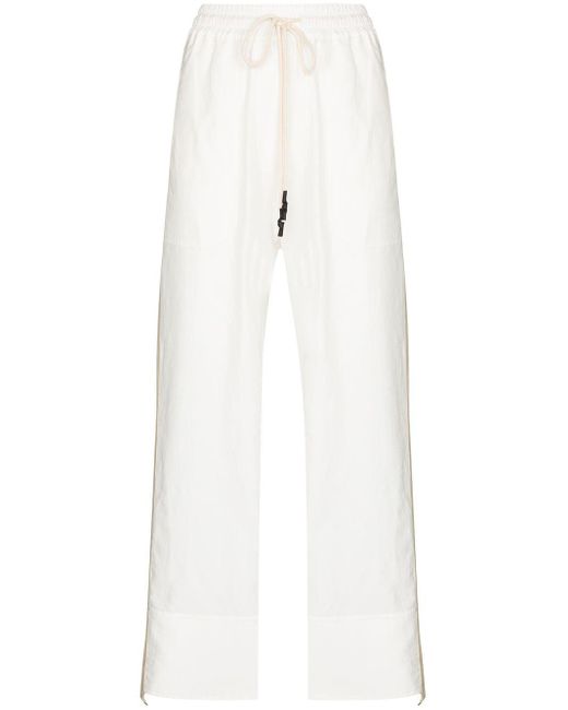 Lee Mathews White Bryant Wide-leg Trousers