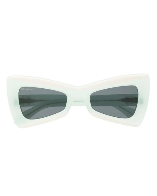 Off-White c/o Virgil Abloh Green Nashville Butterfly-Frame Sunglasses