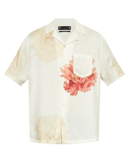 AllSaints White Fleur Shirt for men