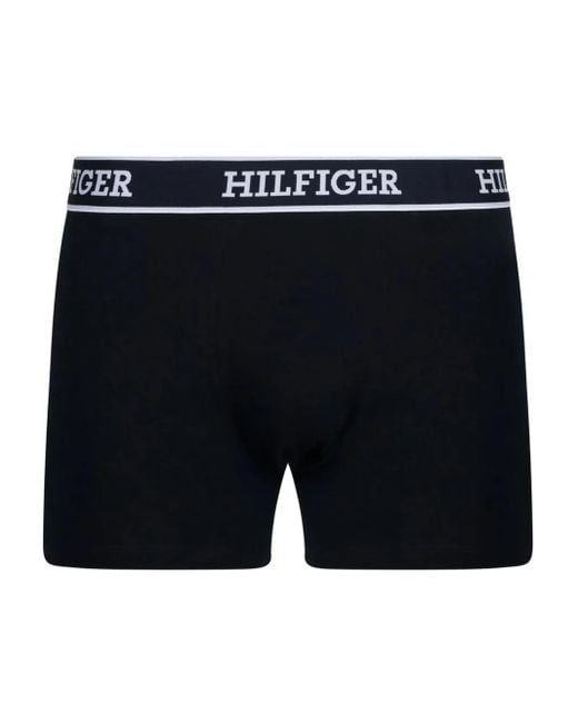 Tommy Hilfiger Blue Logo-Waistband Boxers (Pack Of Three) for men