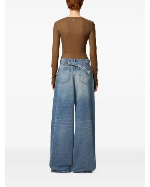 AMI Blue Loose-Fit Jeans