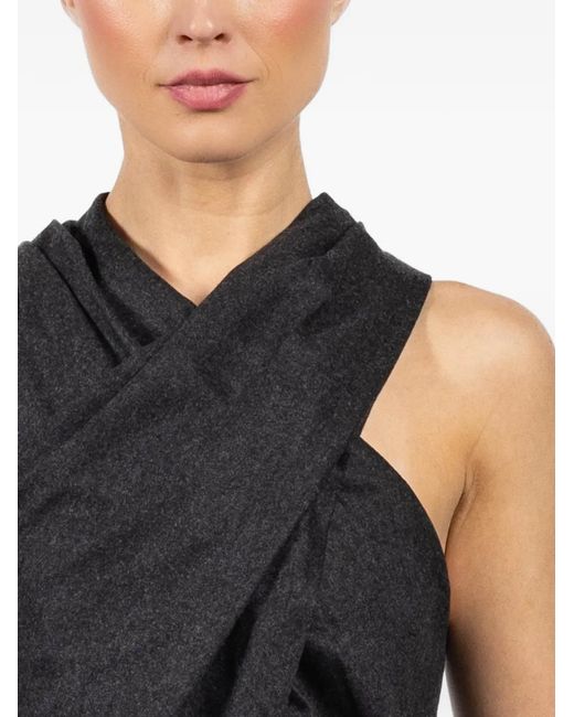 A.L.C. Black Crossover Sleeveless Top