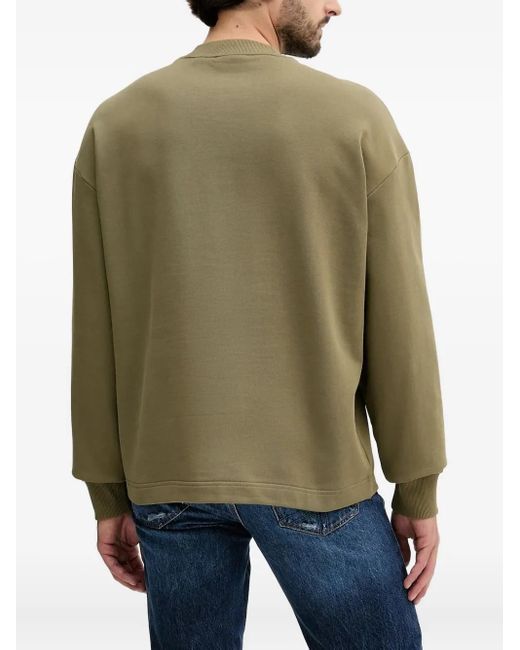 HUGO Green Logo-Patch Sweatshirt for men