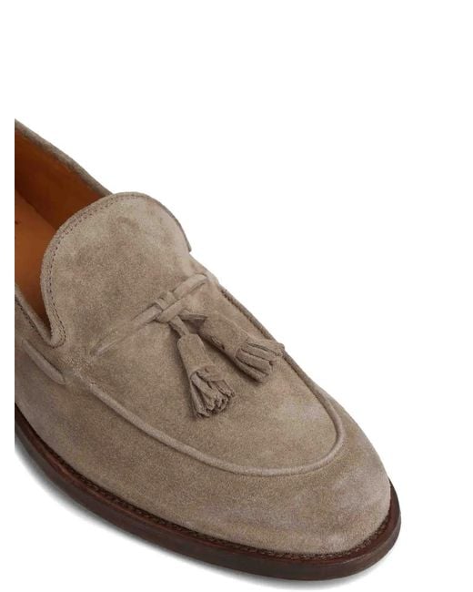 Officine Creative Natural Opera Tassel-Detail Suede Loafers for men