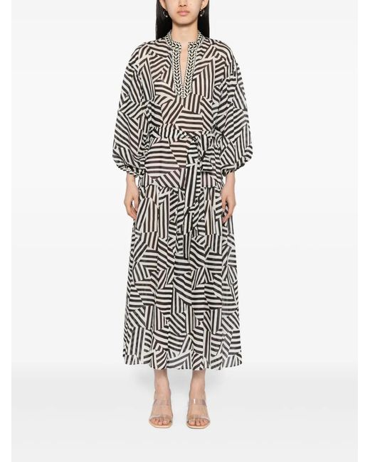 Bambah Black Geo Dress