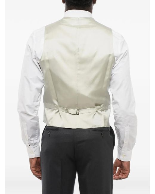 Corneliani White Button-Fastening Welt-Pocket Waistcoat for men