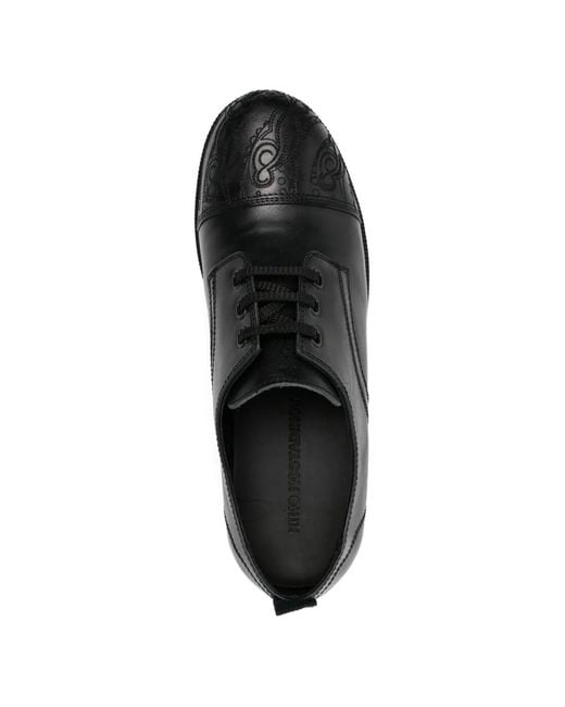 Kiko Kostadinov Black Embroidered Derby Shoes for men