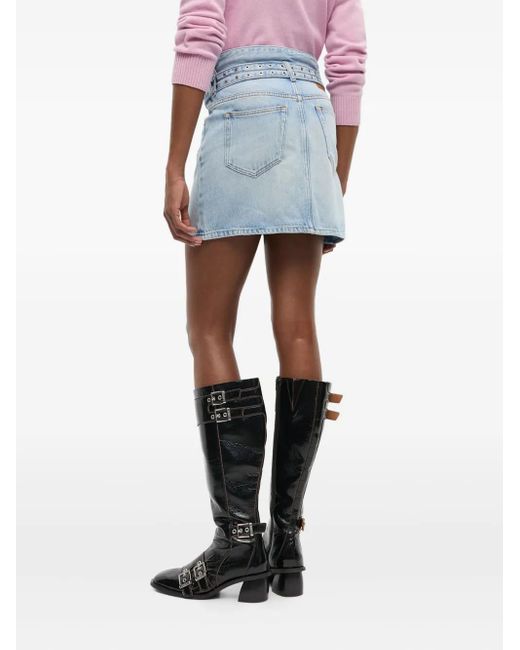 Ganni Denim Rok in het Blue