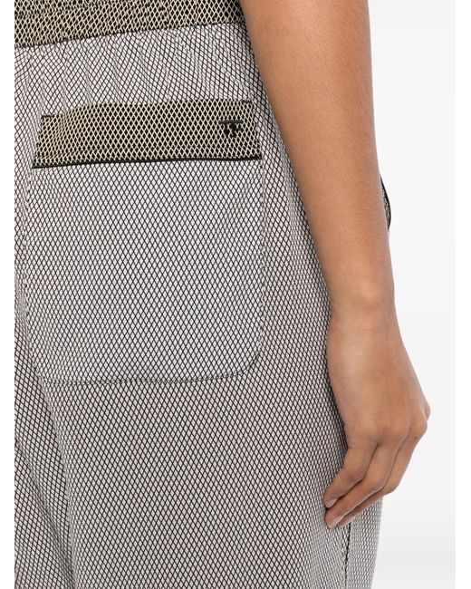 Tom Ford Gray Grid Pattern Trousers