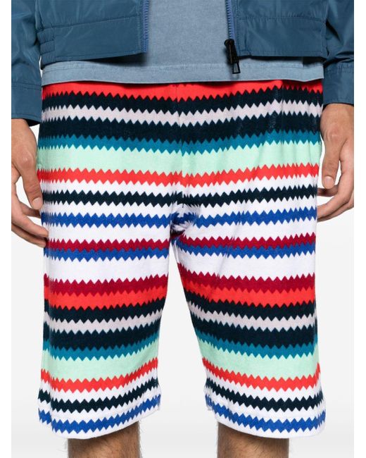 Shorts con motivo a zigzag di Missoni in Red da Uomo