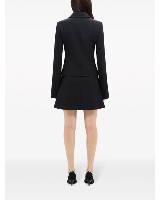 Courreges Black Jacket With Logo Embroidery