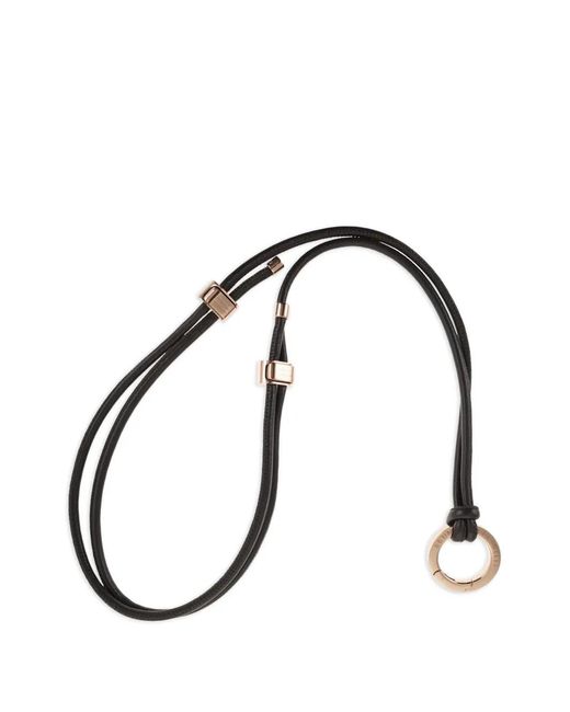 Brunello Cucinelli Metallic Molini-Detail Leather Glasses Cord