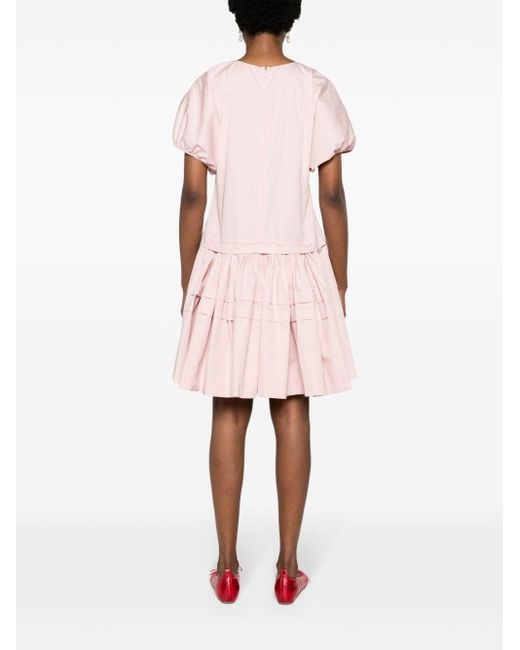 Molly Goddard Alexa Katoenen Midi-jurk in het Pink