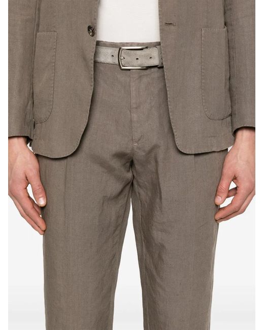Dell'Oglio Brown Single-Breasted Suit for men