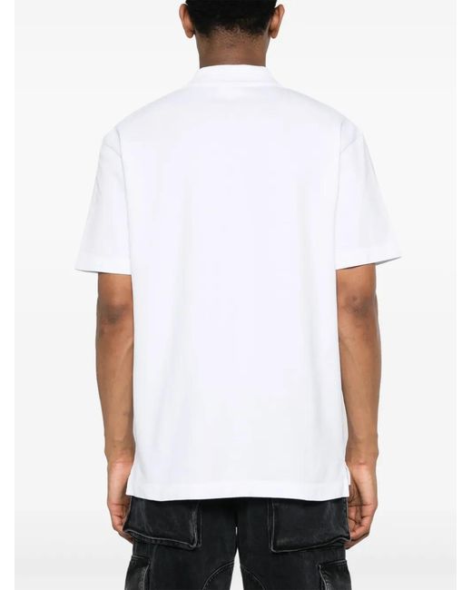 Maison Kitsuné White Printed Polo for men