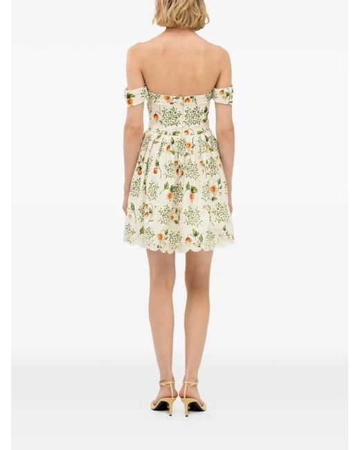Agua Bendita White Poesia Uchuva Dress