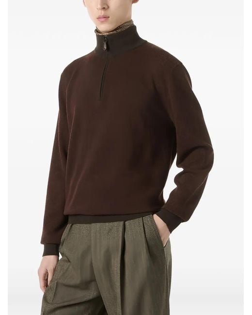 Loro Piana Brown Roadster Sweater for men