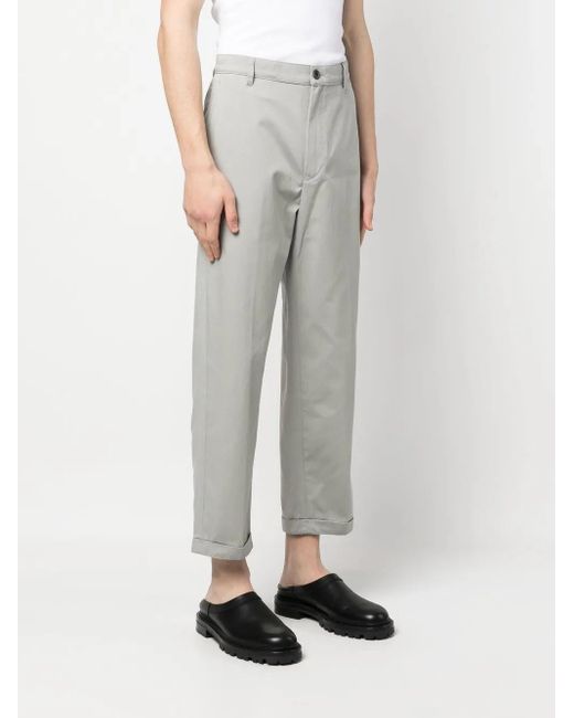 KENZO Gray Straight-Leg Tailored Trousers for men