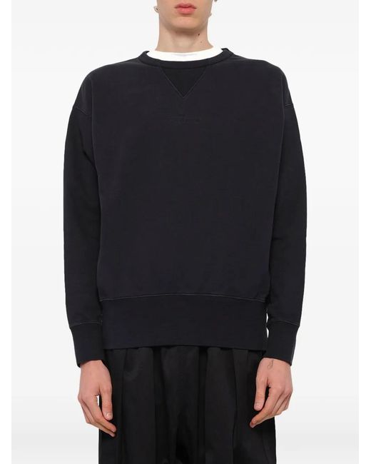 Maison Margiela Blue Crew-Neck Sweatshirt for men