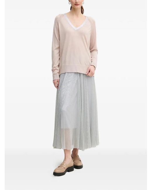 MARC AUREL Gray Pleated Skirt