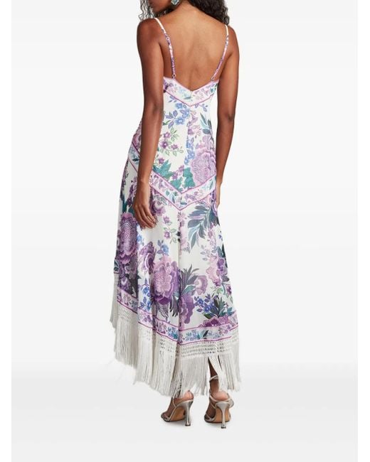 Tadashi Shoji White Floral-Print Dress