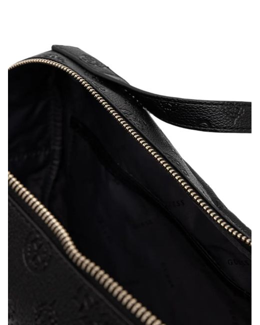 Guess Black Devon Logo-Embossed Tote Bag