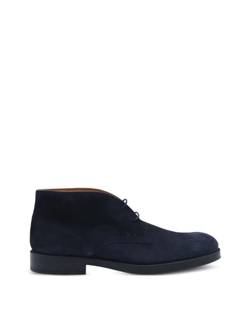 Tod's Blue Suede Desert Boots for men