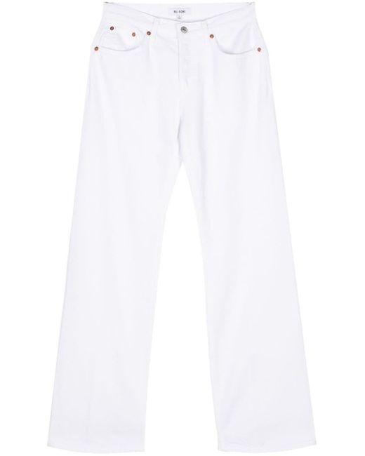 Re/done White Loose Boot Bootcut Jeans