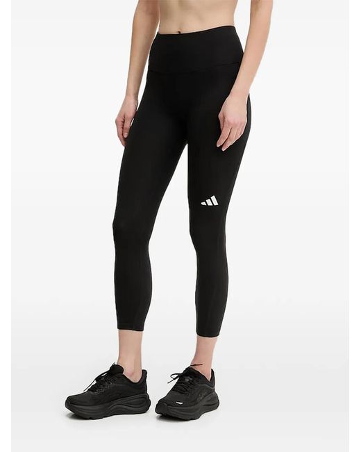 Adidas Black Logo-Print Leggings