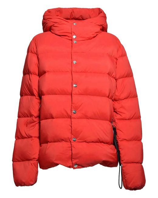 Oosy Red Hooded Puffer Jacket for men