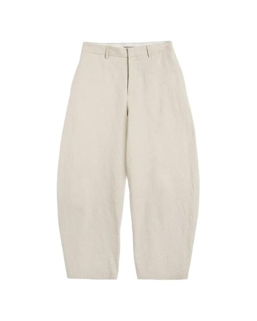 YMC White Like A Textured Trousers