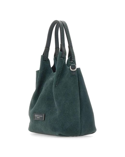 Gianni Chiarini Green Dua Suede Tote Bag