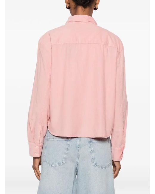 Marc O' Polo Pink Corduroy Chest-Pocket Shirt