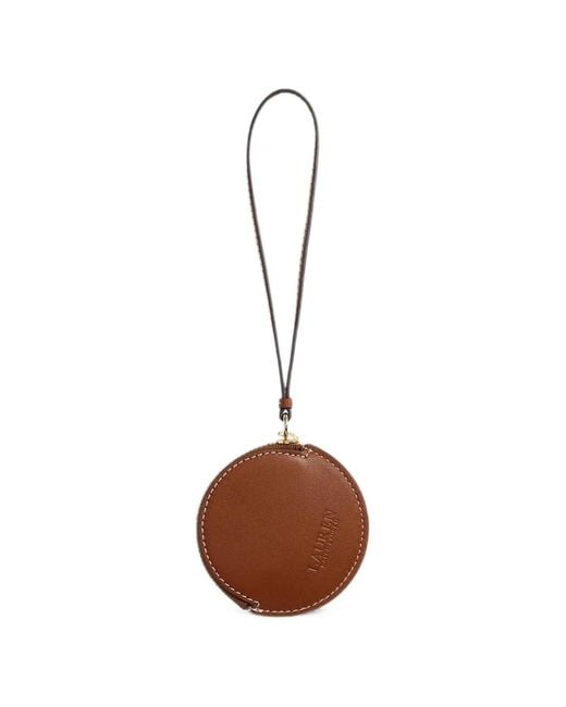 Ralph Lauren White Logo-Plaque Leather Bag Accessory
