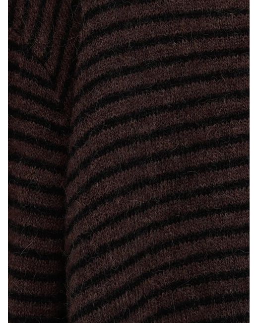 Our Legacy Black Rigid Striped-Pattern Sweater for men