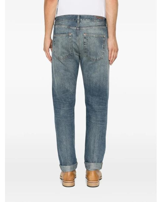 Dondup Blue Distressed-Effect Jeans for men