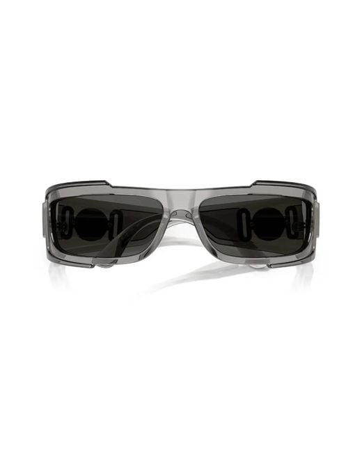Versace Gray Medusa Square-Frame Sunglasses for men