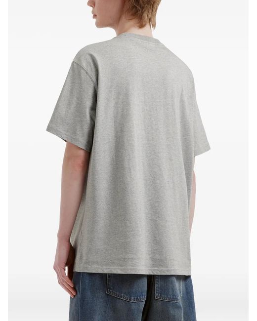 Chocoolate Gray Bear-Patch T-Shirt for men
