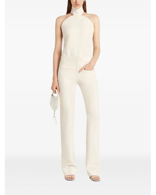 Pantalones con detalle de bolsillo Courreges de color White